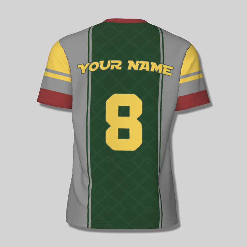 Personalized The Rebels Gray Green Stitching Soccer Jersey