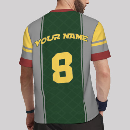 Personalized The Rebels Gray Green Stitching Soccer Jersey