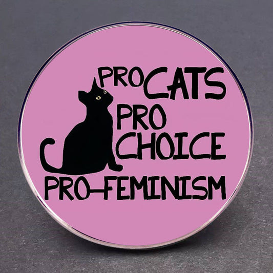 Pro Cat Pro Choice Pro Feminist Pins