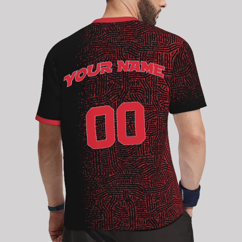 Personalized The JEDI Red Print Soccer Jersey