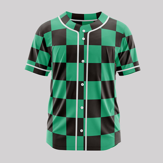 Slayer Black and Green Baseball Jersey