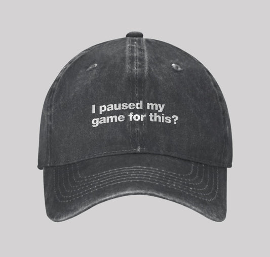 I paused my game for this Washed Vintage Baseball Cap