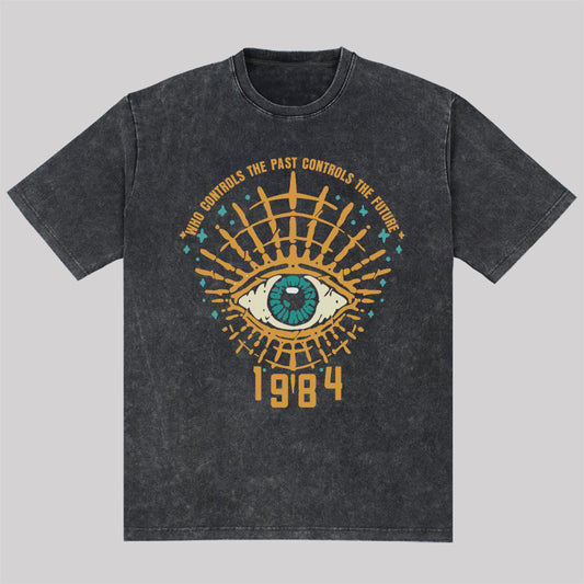 1984 George Orwell Control The Future Washed T-Shirt