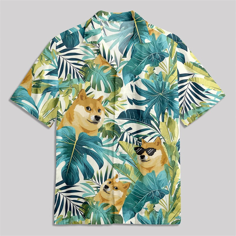 Hawaii Dog Button Up Pocket Shirt