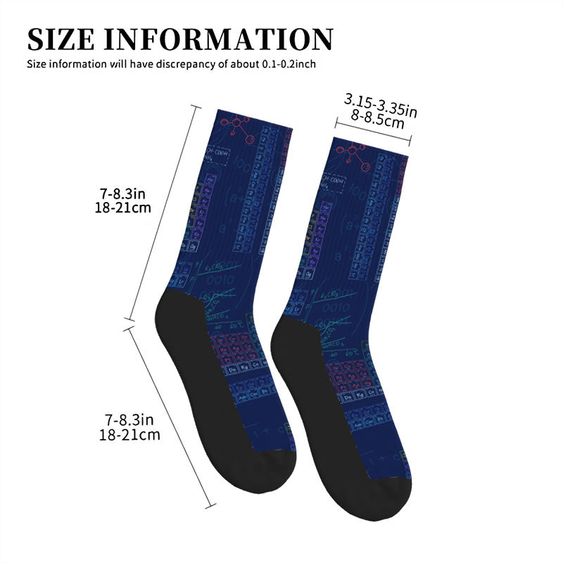 Periodic Table of Chemical Elements Men's Socks