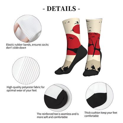 Airplane Silhouette Japanese Style Men's Socks