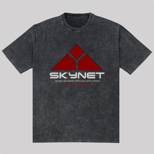 Skynet-Neural Net Based Artificial Intelligence Washed T-Shirt