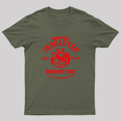 Fire and Blood Nerd T-Shirt