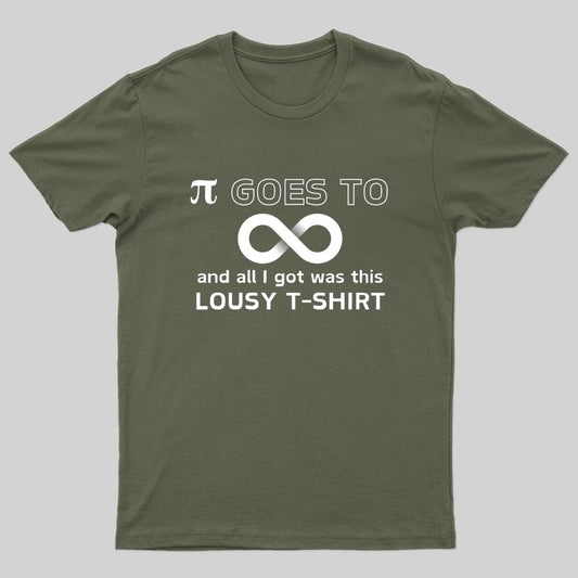 Pi Goes To Infinity and All I Got Was This Lousy T-Shirt Nerd T-Shirt