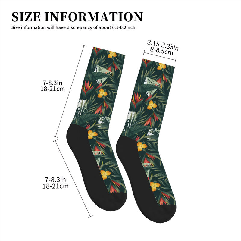 DND Multi Sided Dice in The Flower Cluster Men's Socks