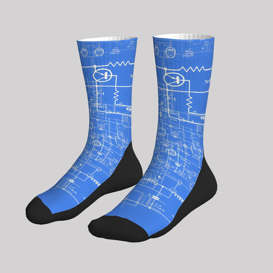 Physical Circuit Diagram Men's Socks