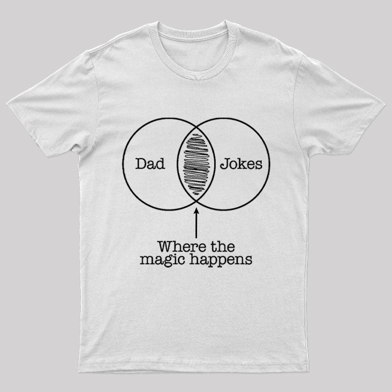 Dad Jokes Where The Magic Happens Geek T-Shirt