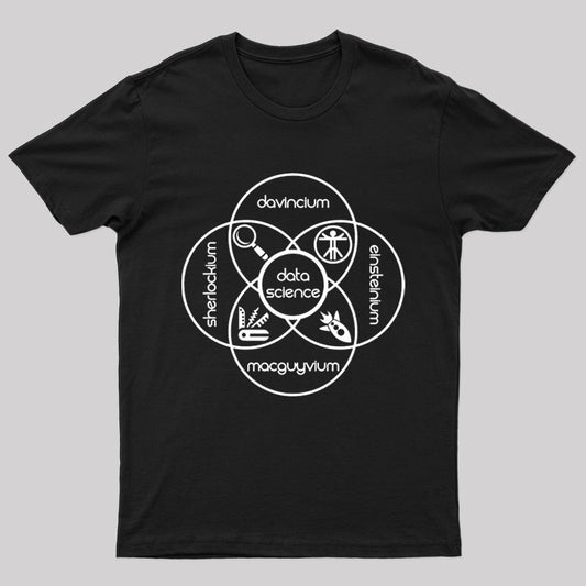 Data Science Periodic Venn Diagram of Elements Geek T-Shirt