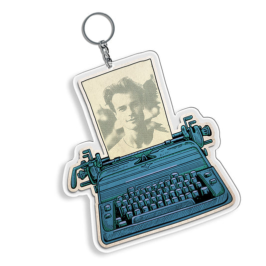 Personalized Retro Typewriter Keychain