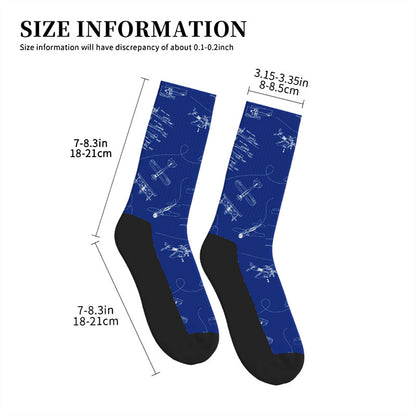 Aircraft Blueprint Men's Socks