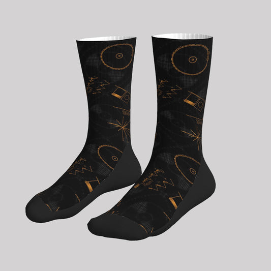 NASA Voyager One Gold Disc Men's Socks