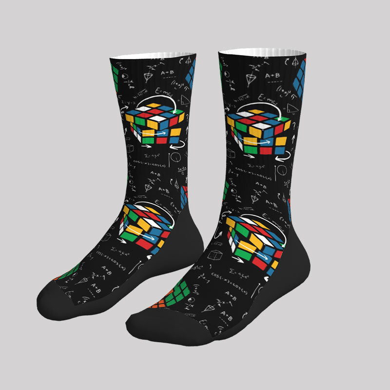 Wonderful Formula and Magic Cube Men's Socks