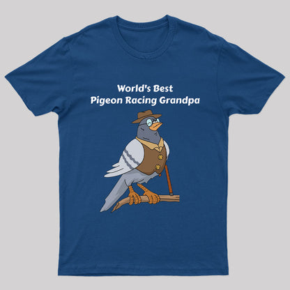 World's Best Pigeon Racing Grandpa Nerd T-Shirt
