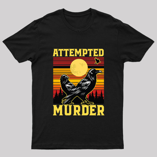 Vintage Sunset Attempted Murder Geek T-Shirt