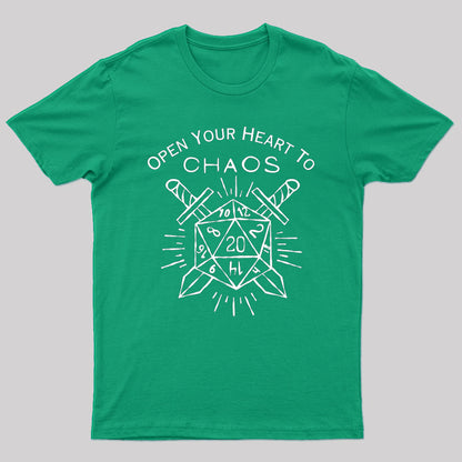 Open Your Heart To Chaos - d20 D&D T-Shirt
