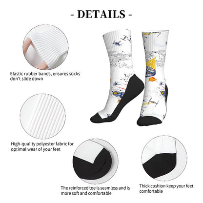 Cosmic War White Men's Socks