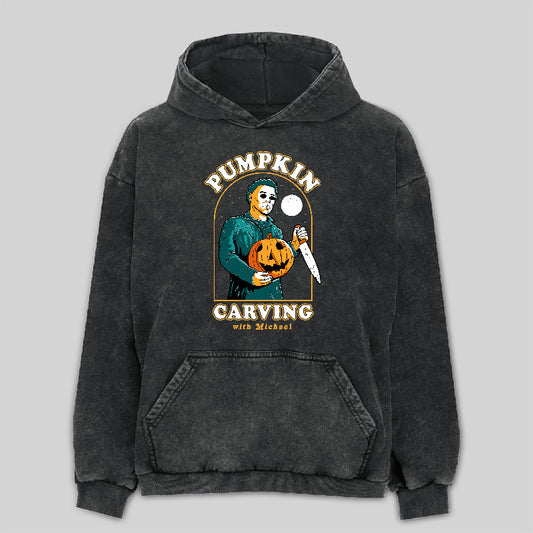 Carving With Michael Washed Hoodie