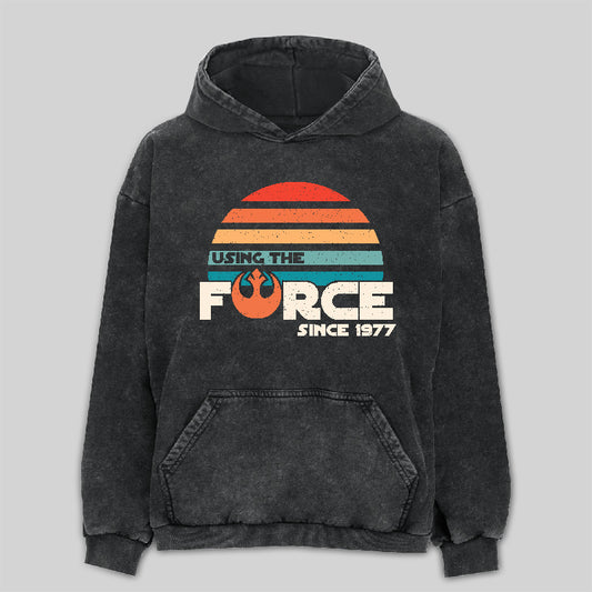 Retro Force '77' Washed Hoodie