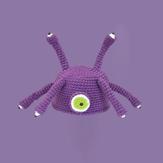 Funny Purple Hexagonal Octopus Hat