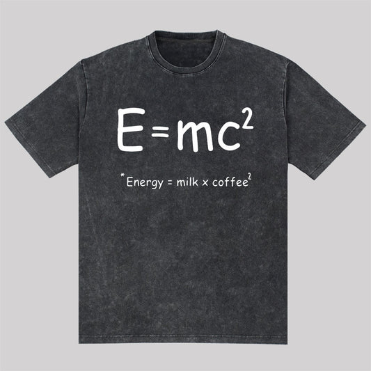 Theory of Relativity Funny Equation Washed T-Shirt