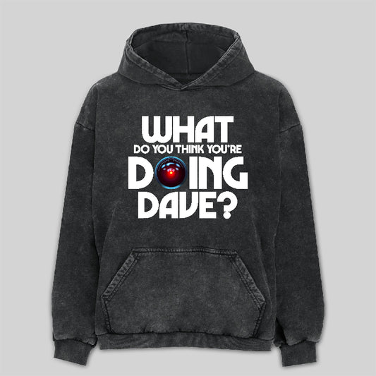 What Do You Think You're Doing Dave Washed Hoodie