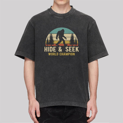 Bigfoot - Hide And Seek World Champion Washed T-shirt