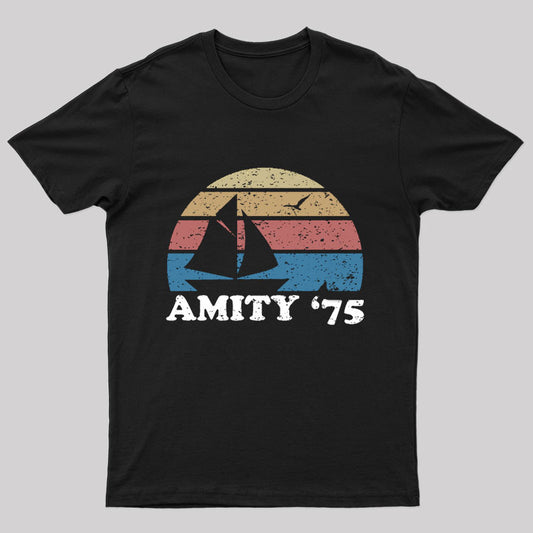 Amity Beach '75 The Summer of Jaws Geek T-Shirt