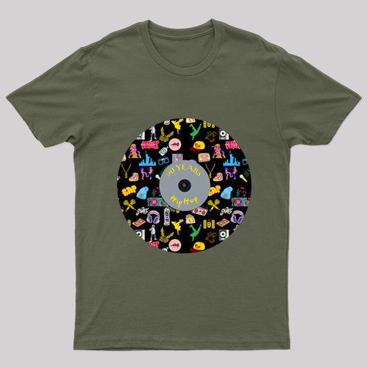 Hip-Hop Culture with Iconic Record Art T-shirt