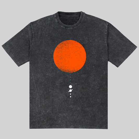 Minimal Solar System Washed T-Shirt