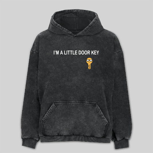 I'm A Little Door key Washed Hoodie