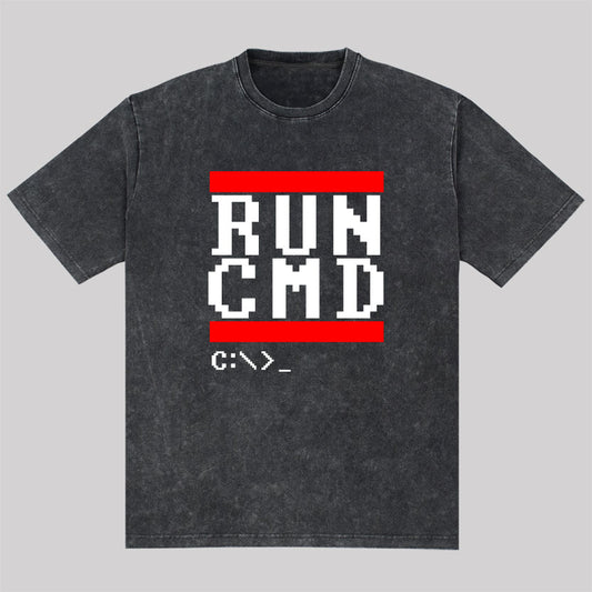 RUN CMD Washed T-Shirt