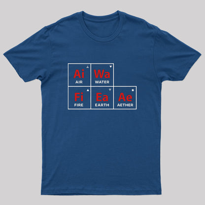 Classical Periodic Table Earth Air Water Fire Aether Geek T-Shirt