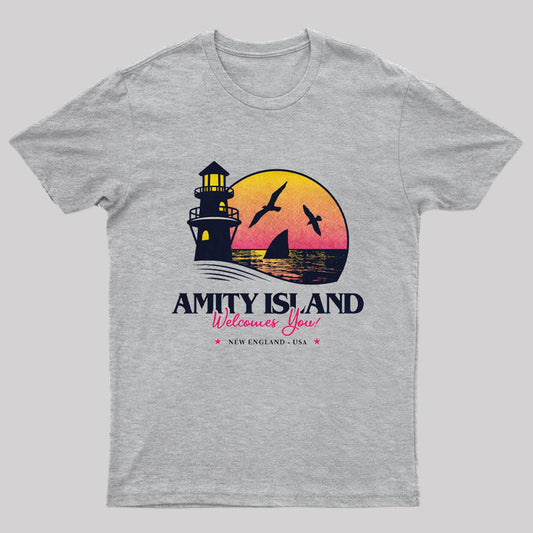 Amity Island Lighthouse Nerd T-Shirt