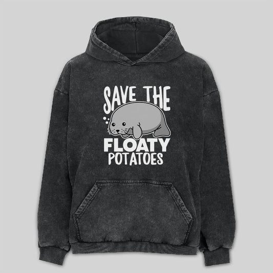 Save the Floaty Potato Washed Hoodie