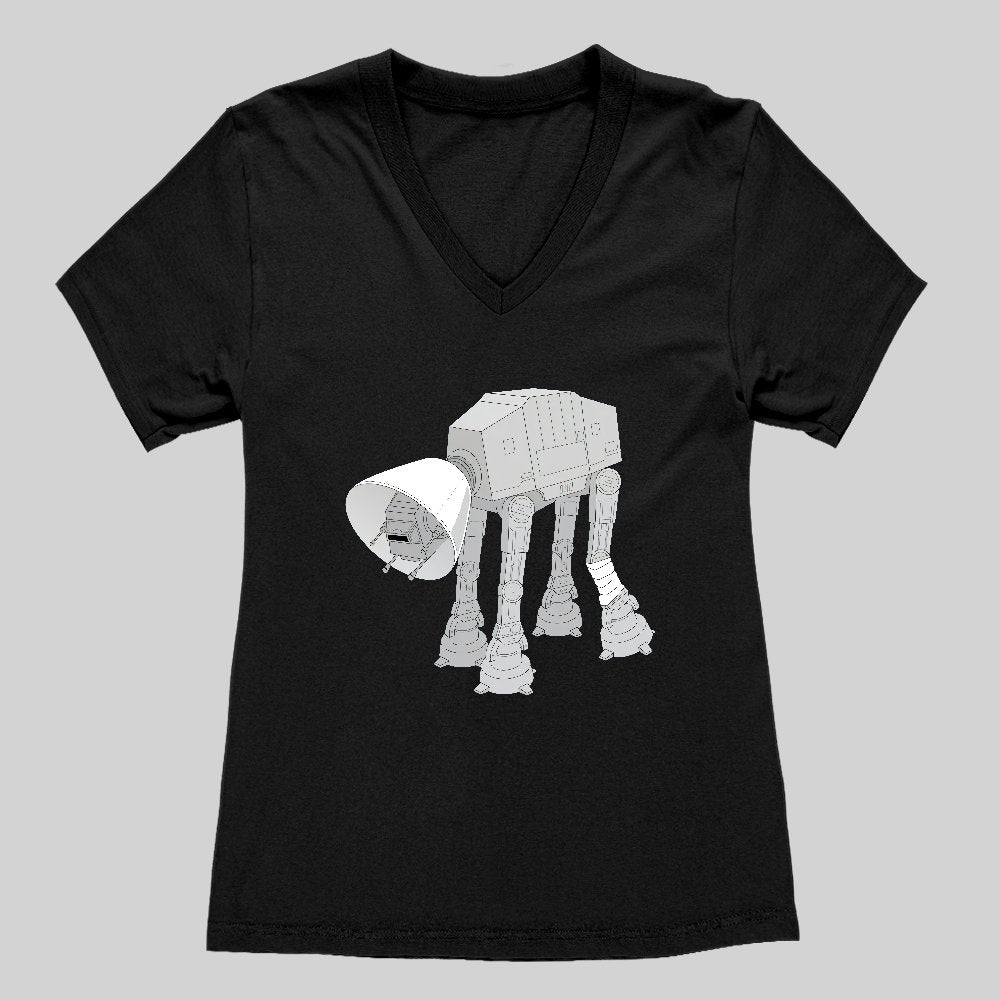 Battle Damage Women's V-Neck T-shirt - Geeksoutfit