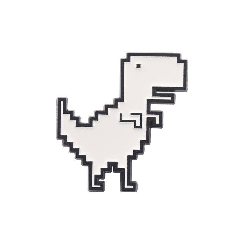Chrome T-rex Enamel Pins - Geeksoutfit