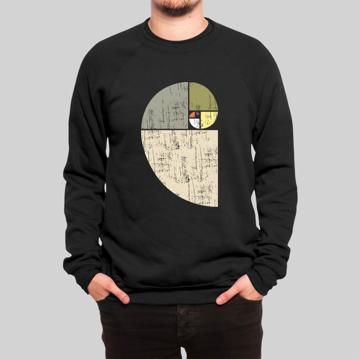 Distressed Fibonacci Spiral Sweatshirt - Geeksoutfit
