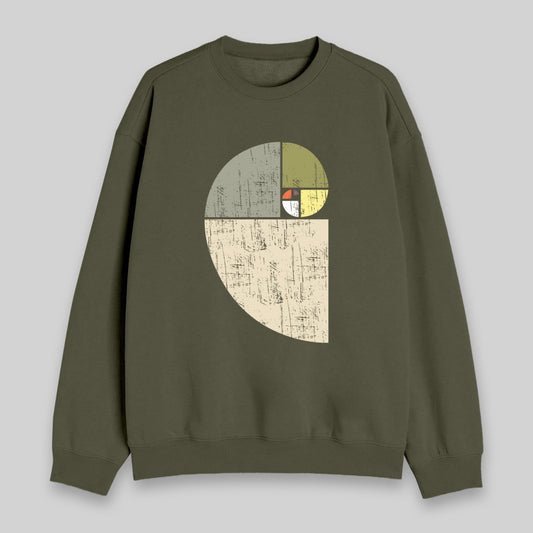 Distressed Fibonacci Spiral Sweatshirt - Geeksoutfit