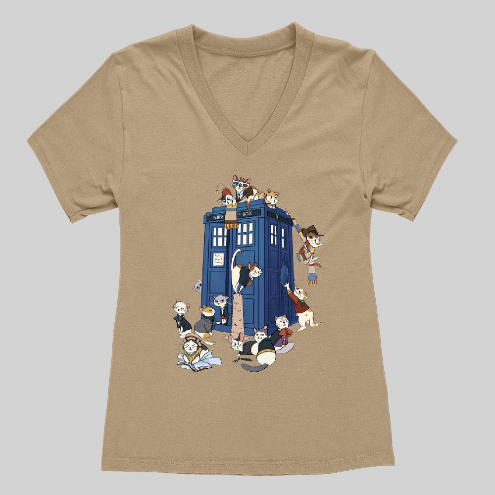 Doctor Cat Women's V-Neck T-shirt - Geeksoutfit