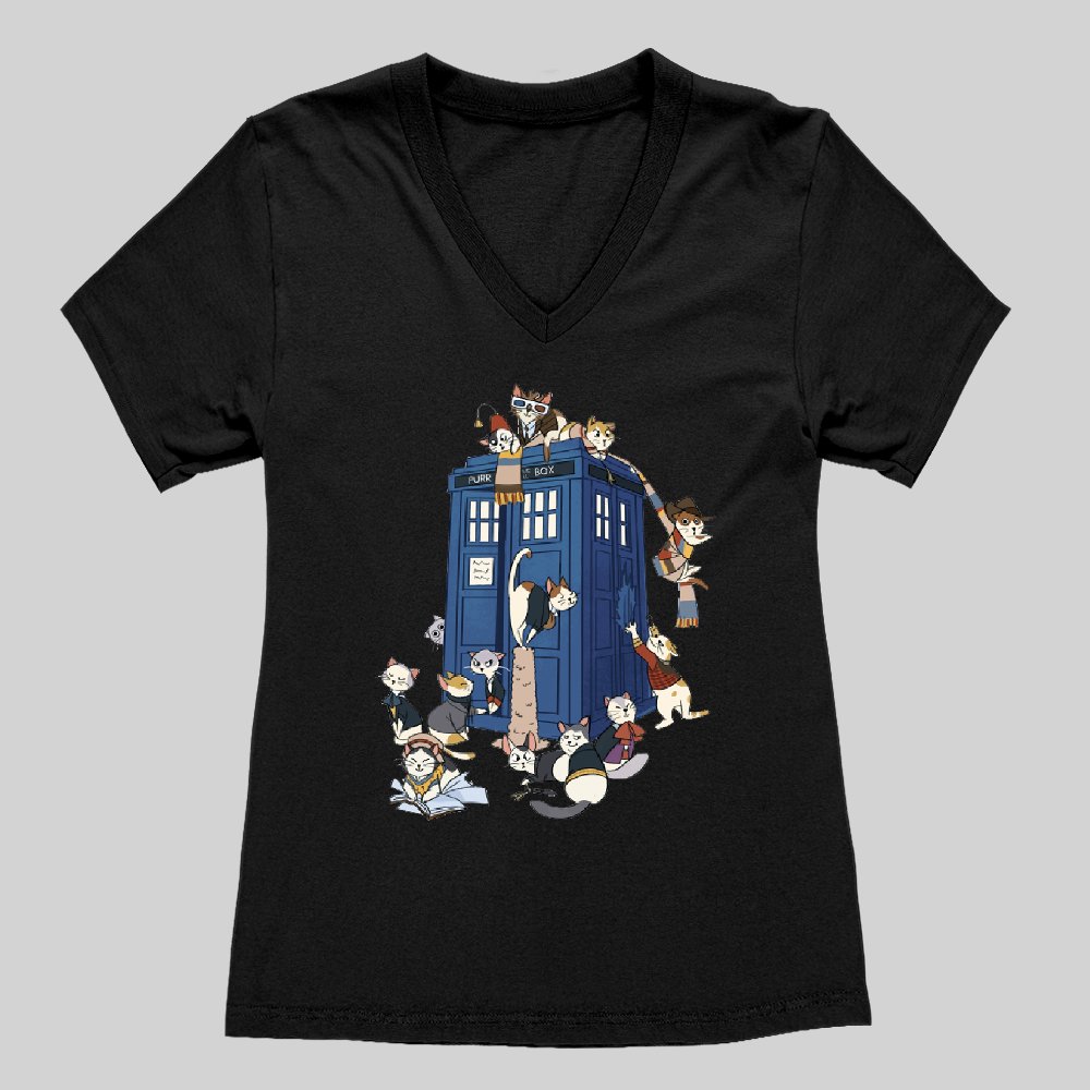 Doctor Cat Women's V-Neck T-shirt - Geeksoutfit