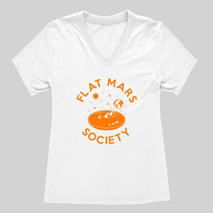 Flat Mars Women's V-Neck T-shirt - Geeksoutfit