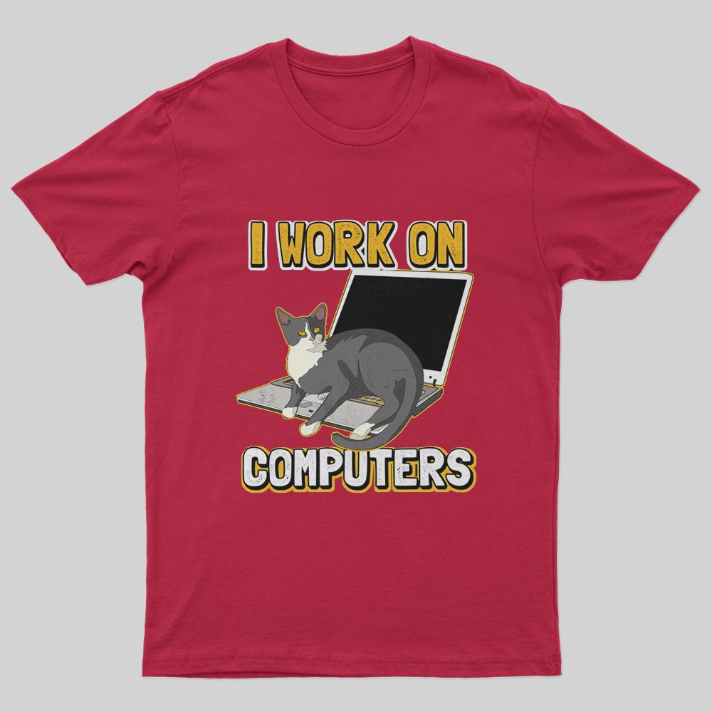 Funny cat of a computer scientist T-Shirt - Geeksoutfit