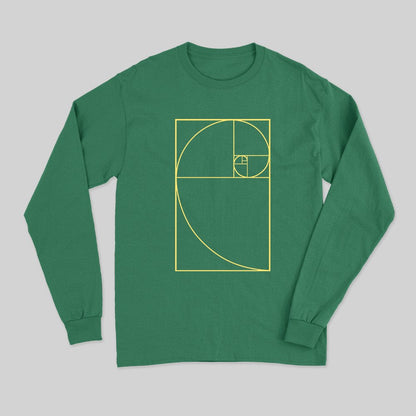 Golden Spiral Long Sleeve T-Shirt - Geeksoutfit