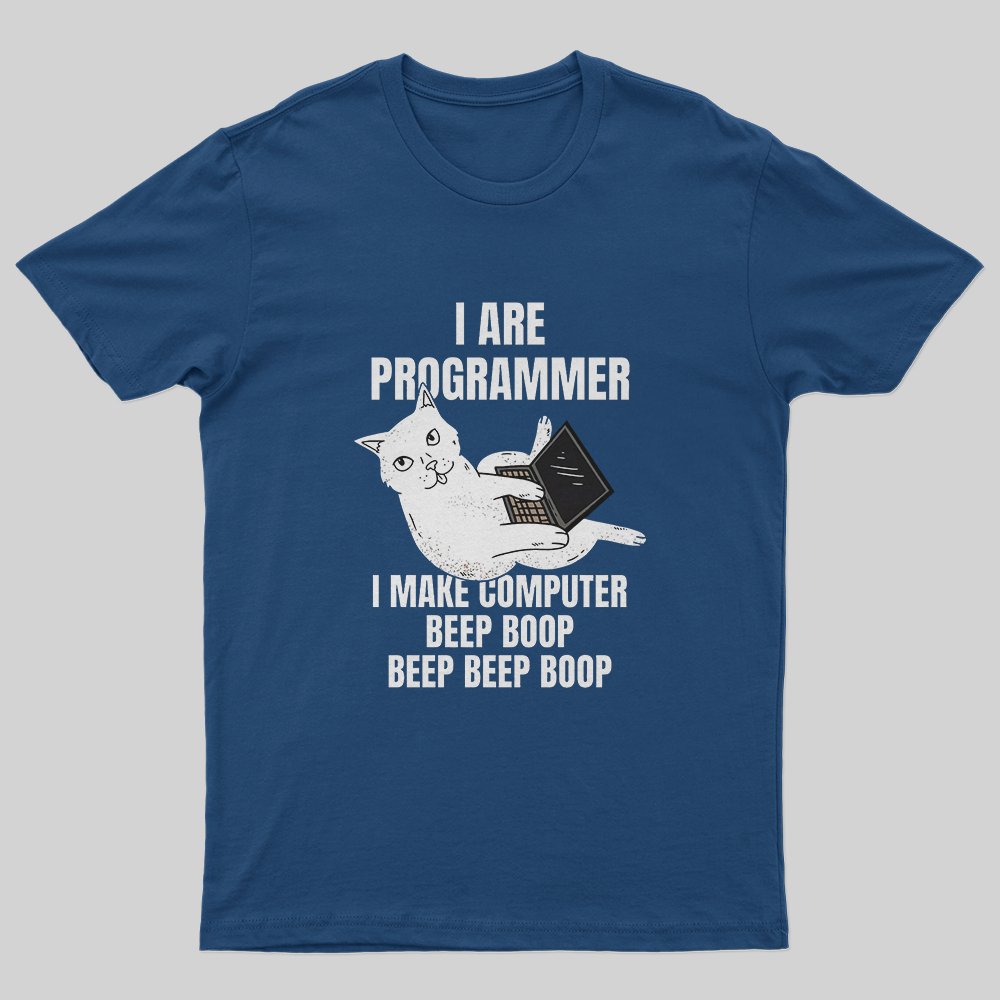 I Are Programmer Computer Cat T-Shirt - Geeksoutfit