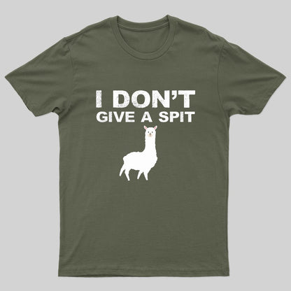 I Don't Give a Spit Funny Alpaca T-shirt - Geeksoutfit